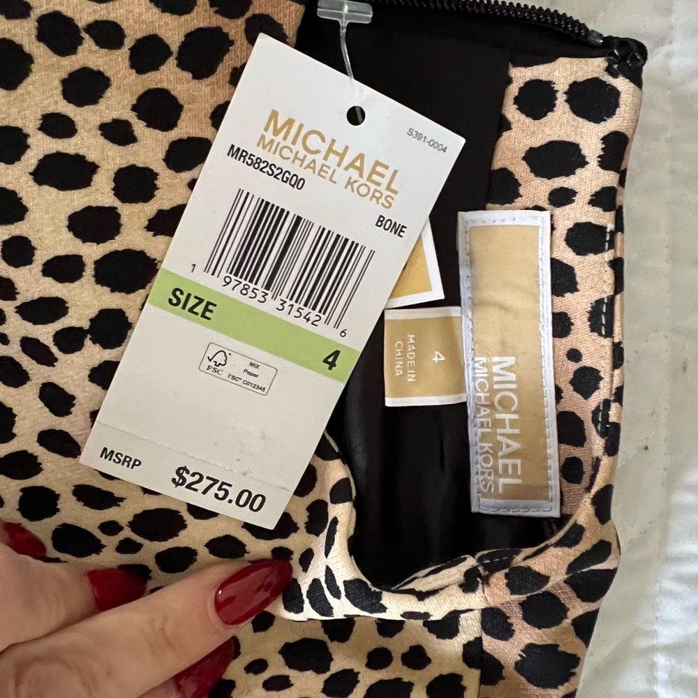 Michael Kors Leopard Print Mini Dress 4 - Picture 4 of 4